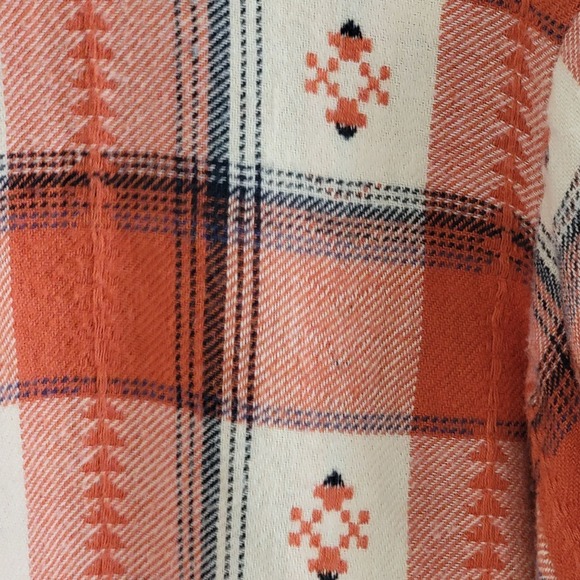 Garance Paris Flannel Shirt Button Up Orange Print Checkered Farmcore‎ Medium - Picture 8 of 14